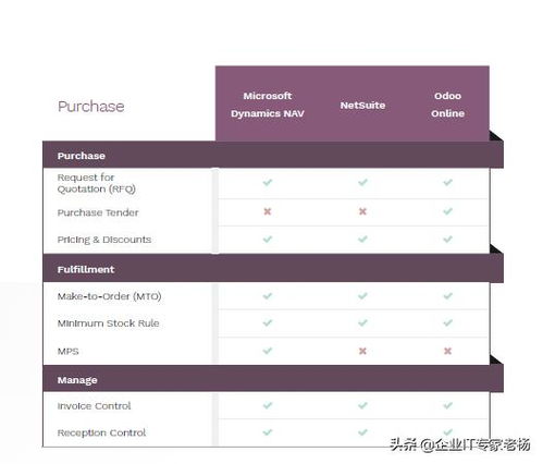 ERP小金刚Pro专业大比拼 Dynamics,NetSuite和Odoo